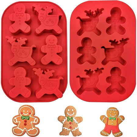 2 Pcs Deer Gingerbread Silicone Molds Christmas Baking Chocolate Candy Cookie Cake S
2 Pcs Deer Gingerbread Silicone Molds Christmas Baking Chocolate Candy Cookie Cake S