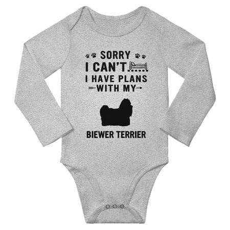 Sorry I Can t I Have Plans With My Biewer Terrier Baby Long Sleeve Jumpsuits (Gray 12-18 Months)
Sorry I Can t I Have Plans With My Biewer Terrier Baby Long Sleeve Jumpsuits (Gray 12-18 Months)