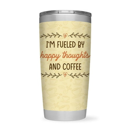 Fueled By Happy Thought N Coffee Tumbler -Smartprints Designs 20 oz Stainless Steel Tumbler
Fueled By Happy Thought N Coffee Tumbler -Smartprints Designs 20 oz Stainless Steel Tumbler