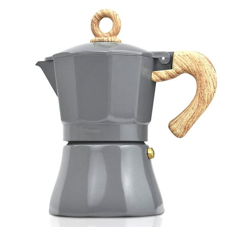 Stovetop Espresso Maker 3 Cup Aluminum Moka Pot for Classic Espresso Italian Coffee Maker and Camping 150ML
Stovetop Espresso Maker 3 Cup Aluminum Moka Pot for Classic Espresso Italian Coffee Maker and Camping 150ML