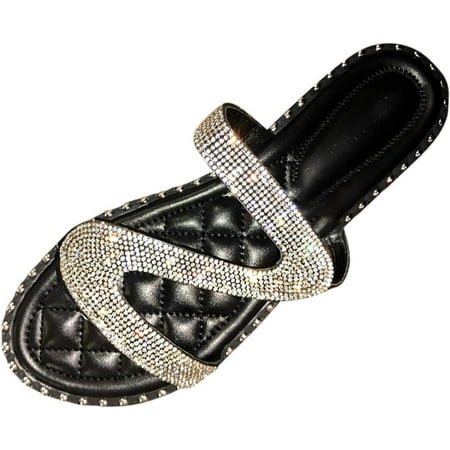 Summer Women s Sandals Casual Rhinestone Slip-On Open Toe Flat Sandals Beach Summer Ladies Sandals Shoes for Women 2022 (A-Gold 11)
Summer Women s Sandals Casual Rhinestone Slip-On Open Toe Flat Sandals Beach Summer Ladies Sandals Shoes for Women 2022 (A-Gold 11)