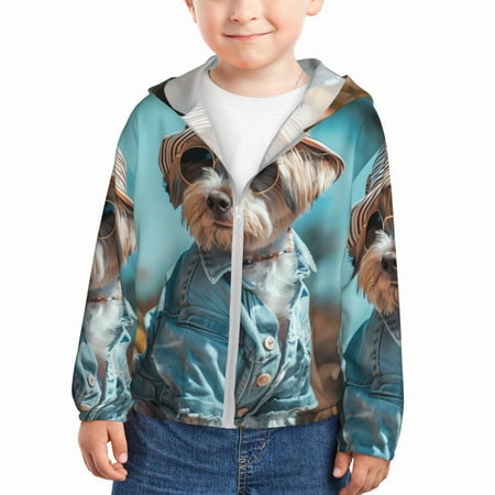 Goofa Stylish Dog in Denim Outfit Printed Kids Zip-Up Hoodie Girls Boys UPF50+ Sun Protection Jacket Hooded Cooling Shirt-5 Years
Goofa Stylish Dog in Denim Outfit Printed Kids Zip-Up Hoodie Girls Boys UPF50+ Sun Protection Jacket Hooded Cooling Shirt-5 Years