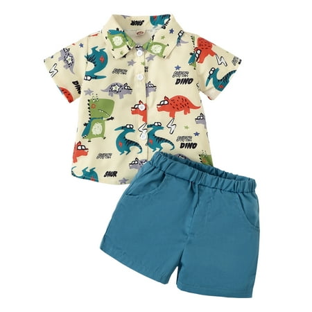 Baby Boy Clothes 6 Months Baby Boys Summer Short Outfit Sets 9 Months Short Sleeve Dinosaur Prints Lapel Tops Elastic Shorts 2PCS Set Yellow
Baby Boy Clothes 6 Months Baby Boys Summer Short Outfit Sets 9 Months Short Sleeve Dinosaur Prints Lapel Tops Elastic Shorts 2PCS Set Yellow