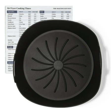 The Silicone Kitchen Reusable Silicone Air Fryer Liner with Air Fryer Conversion Chart Magnet Dishwasher Safe BPA Free (7.5 Inch Diameter Matte Black)
The Silicone Kitchen Reusable Silicone Air Fryer Liner with Air Fryer Conversion Chart Magnet Dishwasher Safe BPA Free (7.5 Inch Diameter Matte Black)