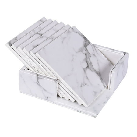 Coffee Tea Drink Cup Mat Leather Square Table Placemat w/ Storage Box 
Coffee Tea Drink Cup Mat Leather Square Table Placemat w/ Storage Box