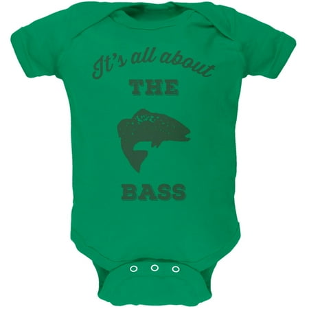 Paws - It's all about the Bass Green Soft Baby One Piece