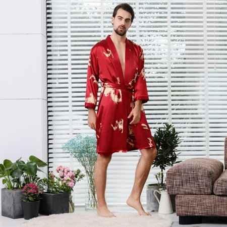 FITORON Unisex Pajamas Bathrobe- Unisex Imitation Silk Nightgown All Season Long Sleeve Cardigan Wine XXXXXL
FITORON Unisex Pajamas Bathrobe- Unisex Imitation Silk Nightgown All Season Long Sleeve Cardigan Wine XXXXXL