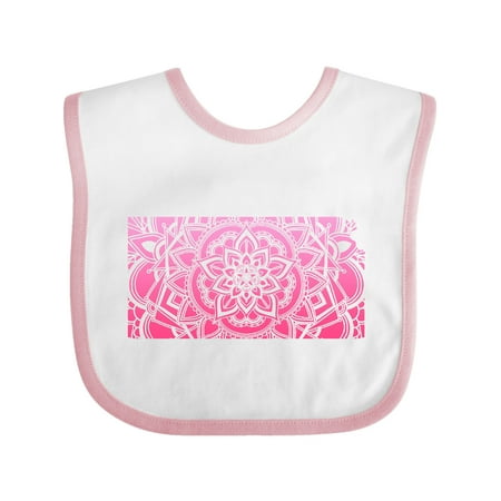 Inktastic Kansas Silhouette Mandala Gift Baby Boy or Baby Girl Bib