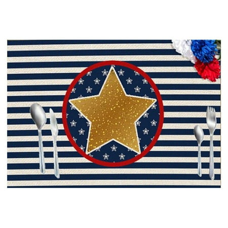 Promotions! Independence Day Placemats Cotton Linen Table Mat Non-Slip Patriotic Red Stars Plaid Blue Truck Placemat For Holiday Party
Promotions! Independence Day Placemats Cotton Linen Table Mat Non-Slip Patriotic Red Stars Plaid Blue Truck Placemat For Holiday Party