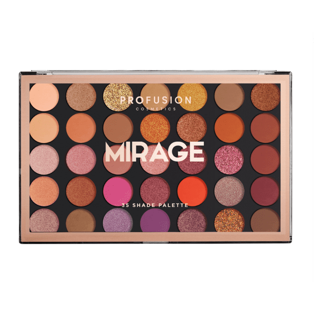 Profusion Cosmetics 35 Shade Eyeshadow Palette, Mirage, 9.3 oz