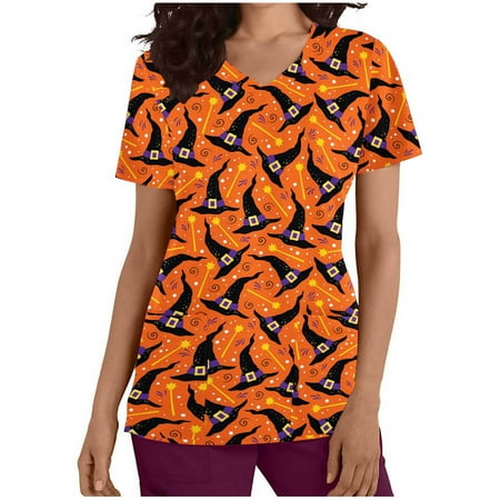 Gallickan Holiday Scrubs Tops for Women Womens Short Sleeve V-neck Tops Uniform Independence Day Printed Pockets Blouse Nursing Spring Saving
Gallickan Holiday Scrubs Tops for Women Womens Short Sleeve V-neck Tops Uniform Independence Day Printed Pockets Blouse Nursing Spring Saving