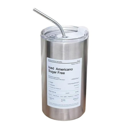 Insulated Tumbler Coffee Cup Stainless Steel with Lid Straw for Tea Camping Argent 600ML
Insulated Tumbler Coffee Cup Stainless Steel with Lid Straw for Tea Camping Argent 600ML