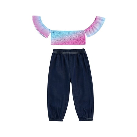 TheFound Fashion Toddler Girls 2pcs Clothes Tie-Dye Printed Off Shoulder T Shirts+High Waist Long Pants Sets
TheFound Fashion Toddler Girls 2pcs Clothes Tie-Dye Printed Off Shoulder T Shirts+High Waist Long Pants Sets