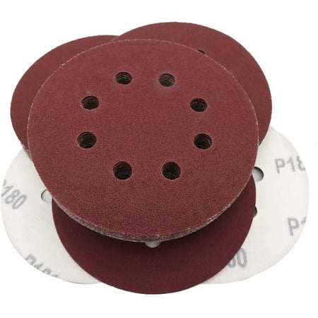 Sandpaper 10PCS 5 Inch 125MM 8-Hole Aluminum Oxide Red Sandpaper Sanding Discs Hook and Loop 60 to 2000 Grits 100
Sandpaper 10PCS 5 Inch 125MM 8-Hole Aluminum Oxide Red Sandpaper Sanding Discs Hook and Loop 60 to 2000 Grits 100