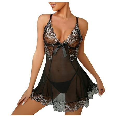 KDDYLITQ Women Lace Chemise Nightgown See Through Sexy Lingerie Babydoll Outfits Nightdress Black S
KDDYLITQ Women Lace Chemise Nightgown See Through Sexy Lingerie Babydoll Outfits Nightdress Black S