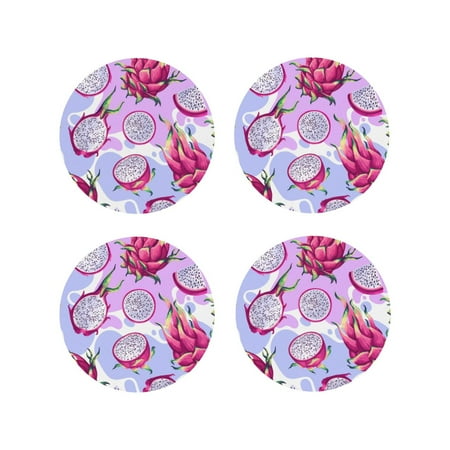 Yiaed Dragon Fruit Print Leather Coasters for Drinks - Cup Coasters Coffee Table Kitchen Table Bar Home & Office Gifts Handmade Drink Coasters-Round Shape
Yiaed Dragon Fruit Print Leather Coasters for Drinks - Cup Coasters Coffee Table Kitchen Table Bar Home & Office Gifts Handmade Drink Coasters-Round Shape