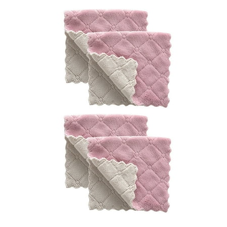 Dtydtpe wash cloths 4Pcs Nonstick Oil Coral Hanging Hand Towels Kitchen Dishclout
Dtydtpe wash cloths 4Pcs Nonstick Oil Coral Hanging Hand Towels Kitchen Dishclout