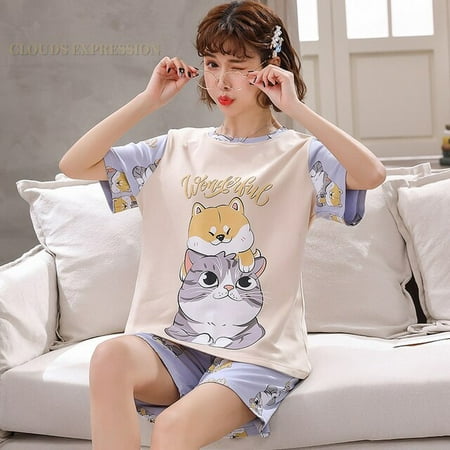QWZNDZGR Summer 100% Cotton Cartoon Print Couple Pajama Sets Pyjamas Kawaii Sleep Lounge Short Yellow Sleepwear Suits Pajamas for Lovers
QWZNDZGR Summer 100% Cotton Cartoon Print Couple Pajama Sets Pyjamas Kawaii Sleep Lounge Short Yellow Sleepwear Suits Pajamas for Lovers