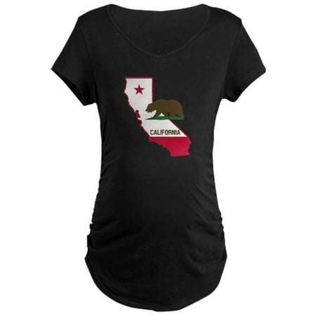 CafePress - CALI STATE W BEAR Maternity T Shirt - Maternity Dark T-Shirt