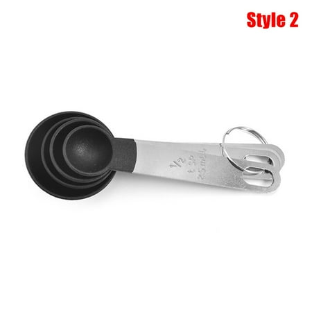 Hhdxre 4Pcs Stainless Steel PP Measuring Spoons Kitchen Baking Cooking Tools Set Kitchen Supplies(Black Style 2)
Hhdxre 4Pcs Stainless Steel PP Measuring Spoons Kitchen Baking Cooking Tools Set Kitchen Supplies(Black Style 2)