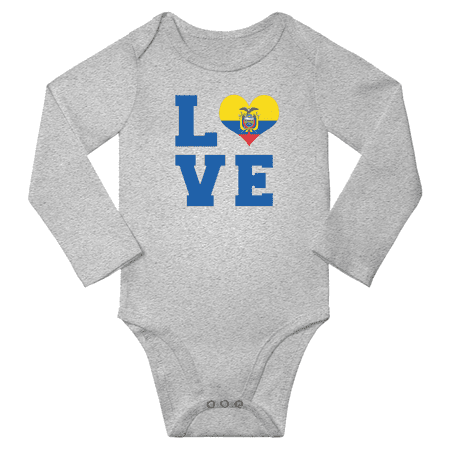Love Ecuador Heart Flag Baby Long Slevve Jumpsuits Clothes (Gray 3-6 Months)
Love Ecuador Heart Flag Baby Long Slevve Jumpsuits Clothes (Gray 3-6 Months)