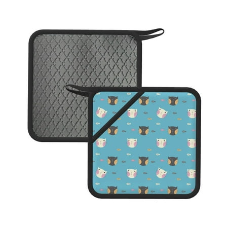 2PCS Pot Holders for Kitchen - Heat Resistant Silicone Pot Holders with Hanging Loop Cat fish print Non Slip Oven Hot Pads Potholders for Decor Baking Cooking Kitchen
2PCS Pot Holders for Kitchen - Heat Resistant Silicone Pot Holders with Hanging Loop Cat fish print Non Slip Oven Hot Pads Potholders for Decor Baking Cooking Kitchen
