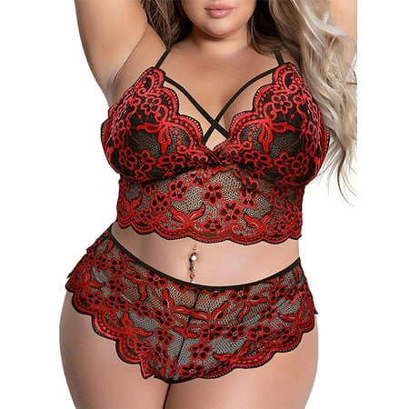 Grianlook Women Underwear Deep V Neck Lingerie Set Plus Size Nightdress Gift Outfits Bra Sleepwear Red 4XL
Grianlook Women Underwear Deep V Neck Lingerie Set Plus Size Nightdress Gift Outfits Bra Sleepwear Red 4XL