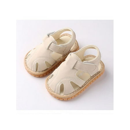 Taykoo Summer Baby Boys Girls Breathable Anti-Slip Solid Print Shoes Sandals Toddler Soft Soled First Walkers