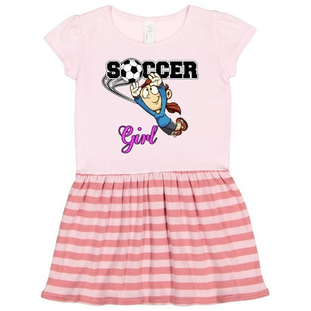 Inktastic Soccer Girl Goalie Gift Toddler Girl Dress