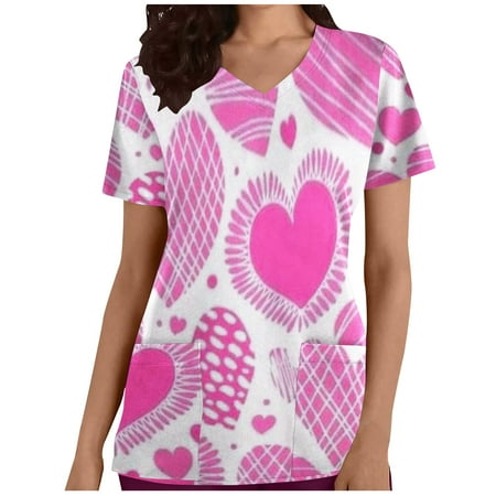 Yyeselk Valentine s Day Scrub Tops for Women Heart Graphic Print Uniform Soft Short Sleeve V Neck Working Uniforms with Pockets Nursing Blouses Tee Shirts T-Shirts Tshirt(Hot Pink M)
Yyeselk Valentine s Day Scrub Tops for Women Heart Graphic Print Uniform Soft Short Sleeve V Neck Working Uniforms with Pockets Nursing Blouses Tee Shirts T-Shirts Tshirt(Hot Pink M)