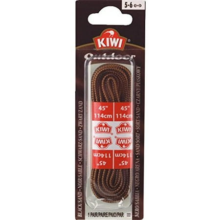 Kiwi 70447 45 Inch Black & Sand Outdoor Shoe Laces 0.32 Ounce (Pack of 16)