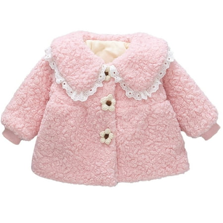 Toddler Fleece Jacket Baby Girls Cute Lapel Cozy Fuzzy Padded Coat Kids Winter Fall Clothes Warm Thick Outwear
Toddler Fleece Jacket Baby Girls Cute Lapel Cozy Fuzzy Padded Coat Kids Winter Fall Clothes Warm Thick Outwear