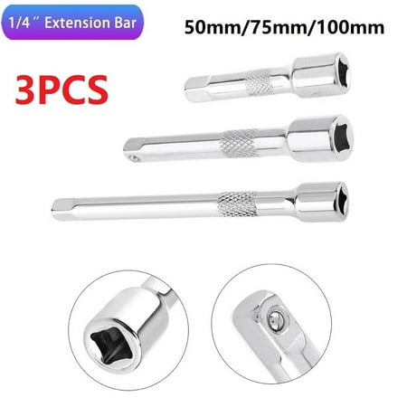 RANMEI 1/4 Inch Chromed Steel Extension Bar Ratchet Socket Wrench Adapter 50/75/100MM
RANMEI 1/4 Inch Chromed Steel Extension Bar Ratchet Socket Wrench Adapter 50/75/100MM
