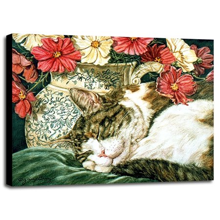 Cosmos Dreams-JANBEN9020 Print 8"x10" by Jan Benz in a Canvas Stretched in Maple Frame