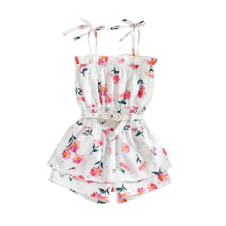 ZIYIXIN Infant Kids Girls Summer Sweet Jumpsuits Pants Striped/Flower Printed Strap Sleeveless Lace Up Playsuit With Belt White 2-3 Years
ZIYIXIN Infant Kids Girls Summer Sweet Jumpsuits Pants Striped/Flower Printed Strap Sleeveless Lace Up Playsuit With Belt White 2-3 Years