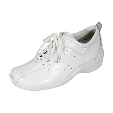24 HOUR COMFORT Tara Wide Width Professional Sleek Shoe WHITE 9.5