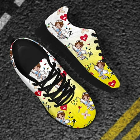 Gradient Nurse Casual Shoes For Women Breathable Ladies Sneakers Cartoon Nursing Print Lightweight Woman Flat Lace Up Footwear
Gradient Nurse Casual Shoes For Women Breathable Ladies Sneakers Cartoon Nursing Print Lightweight Woman Flat Lace Up Footwear