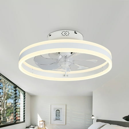 White Flush Mount Ceiling Fan 6-Speed Low Profile Ceiling Lighting with Remote Control
White Flush Mount Ceiling Fan 6-Speed Low Profile Ceiling Lighting with Remote Control
