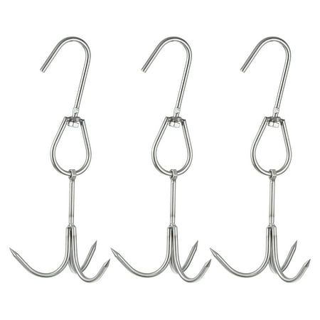 Uxcell 14.2 Stainless Steel Meat Hooks 0.31 Thickness Three Claws Smoker Hook 3 Pack
Uxcell 14.2 Stainless Steel Meat Hooks 0.31 Thickness Three Claws Smoker Hook 3 Pack