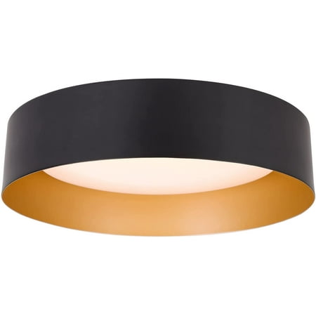 EXTFIT Flush Mount Ceiling Light 12.5 inch LED Ceiling Light Fixture Matte Black with Gold Inside 3000K/Warm White/18W(100w Equiv.) Dimmable Outdoor Lighting Fixtures Ceiling for Bedroom and Hallway
EXTFIT Flush Mount Ceiling Light 12.5 inch LED Ceiling Light Fixture Matte Black with Gold Inside 3000K/Warm White/18W(100w Equiv.) Dimmable Outdoor Lighting Fixtures Ceiling for Bedroom and Hallway