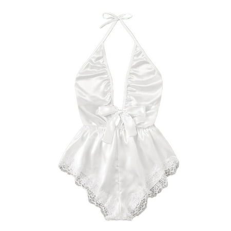 KDDYLITQ Women One Piece Teddy Lace Bodysuit Backless Deep V Neck Sexy Lingerie Babydoll White XXL
KDDYLITQ Women One Piece Teddy Lace Bodysuit Backless Deep V Neck Sexy Lingerie Babydoll White XXL