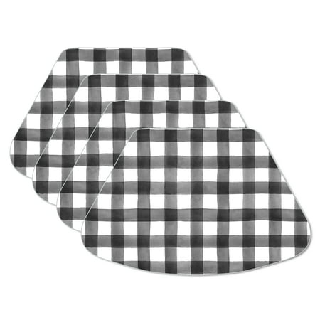 CounterArt Buffalo Check Reversible Easy Care Flexible Plastic Placemat 4 Pack