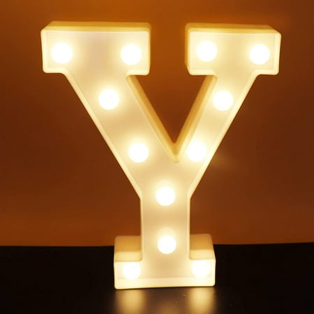 Morttic LED Letter Lights Alphabet Light Up Sign Night Light for Home Party Wedding Decoration - Y
Morttic LED Letter Lights Alphabet Light Up Sign Night Light for Home Party Wedding Decoration - Y