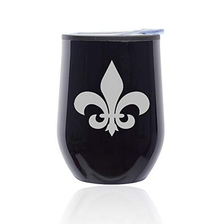 Stemless Wine Tumbler Coffee Travel Mug Glass with Lid Fleur-De-Lis (Midnight Black)
Stemless Wine Tumbler Coffee Travel Mug Glass with Lid Fleur-De-Lis (Midnight Black)