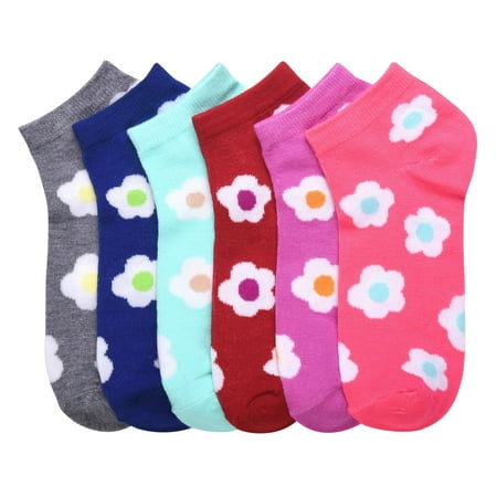 6-PACK Women s Comfort Low Cut Socks Spandex Socks Floral 9-11
