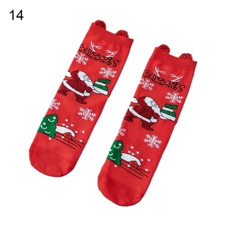 Cuteam 1 Pair Christmas Socks Breathable Fine Stitch Decorative Anti-slip Christmas Holiday Socks for Friends
Cuteam 1 Pair Christmas Socks Breathable Fine Stitch Decorative Anti-slip Christmas Holiday Socks for Friends