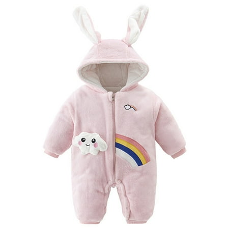Beiwei Infant Cartoon Full Zip Fleece Romper Buttons Loose Onesies Rainbow Printed Party Hooded Jumpsuit Pink 73cm
Beiwei Infant Cartoon Full Zip Fleece Romper Buttons Loose Onesies Rainbow Printed Party Hooded Jumpsuit Pink 73cm