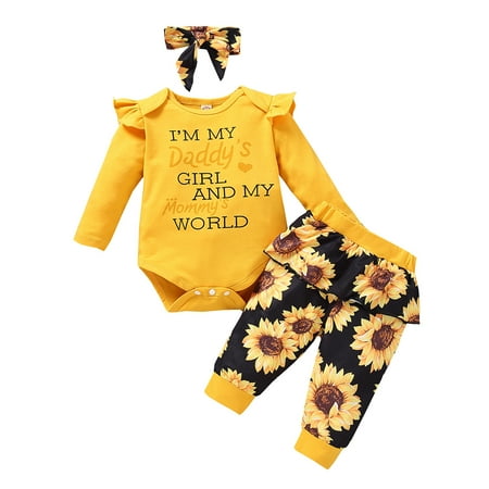 Honeeladyy Winter Newborn Infant Baby Girls Print Romper Bodysuit+Floral Print Pants Set Outfits Yellow Sales
Honeeladyy Winter Newborn Infant Baby Girls Print Romper Bodysuit+Floral Print Pants Set Outfits Yellow Sales