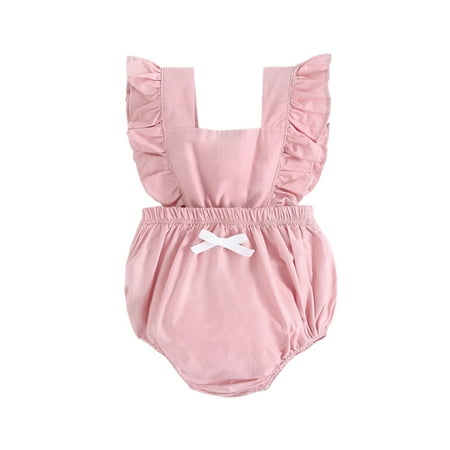 WEARELLAKIDS Newborn Infant Baby Girl Plain Bowknot Romper Ruffle Cap Sleeve Bodysuit Jumpsuit Summer Casual Clothes
WEARELLAKIDS Newborn Infant Baby Girl Plain Bowknot Romper Ruffle Cap Sleeve Bodysuit Jumpsuit Summer Casual Clothes