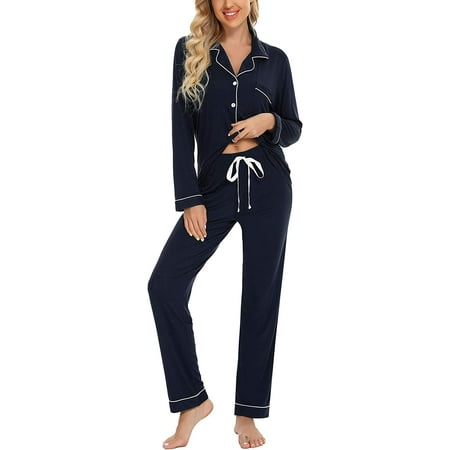 I FAMURAY Pajamas Set Long Sleeve Sleepwear for Womens Button Down Nightwear Soft Pj Lounge Sets S-XXL
I FAMURAY Pajamas Set Long Sleeve Sleepwear for Womens Button Down Nightwear Soft Pj Lounge Sets S-XXL